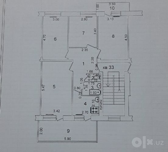 4-xonali kvartira, 88 m², Toshkent, Yunusobod tumani, sotuvga