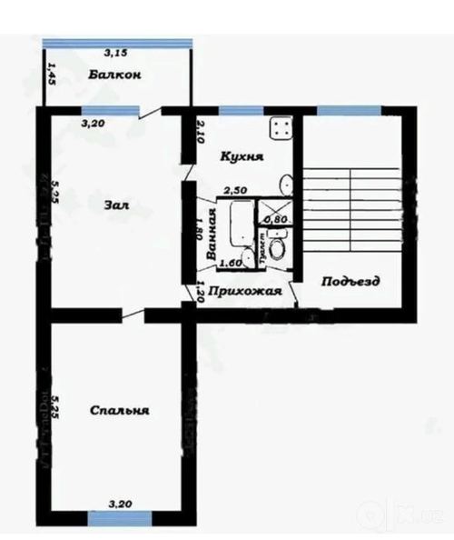 2-room apartment, 48 m²