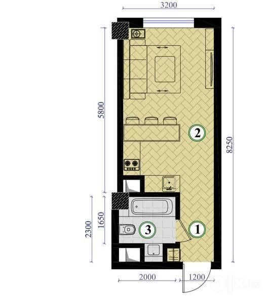 1-room apartment, 28 m², Tashkent, Yakkasaray District, for sale