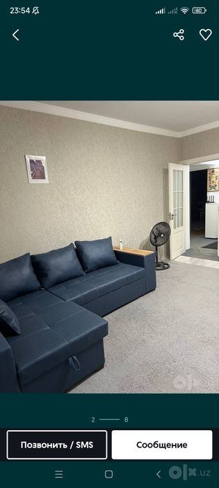 2-xonali kvartira, 60 m²