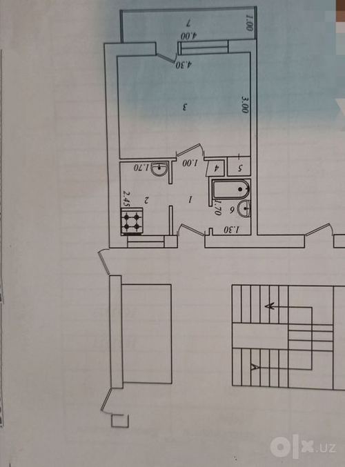 1-комнатная квартира, 27 м²
