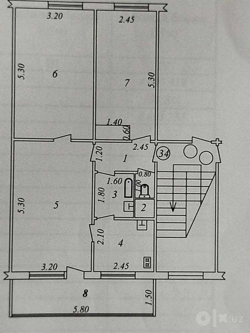 3-room apartment, 63 m²