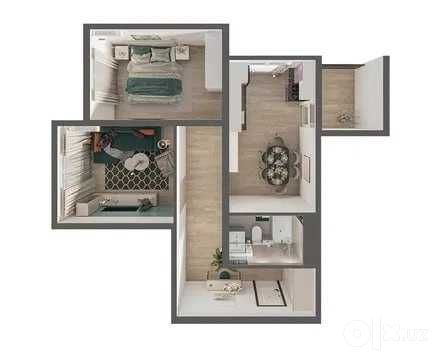 2-room apartment, 54 m²