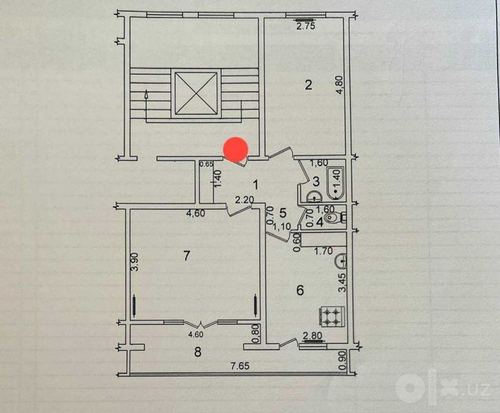 2-room apartment, 65 m²