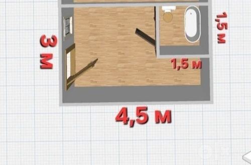 1-room apartment, 13 m²