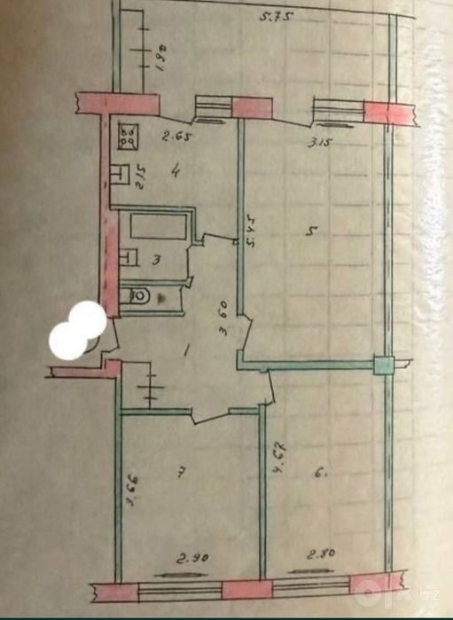 3-комнатная квартира, 70 м², Ташкент, Юнусабадский район, на продажу