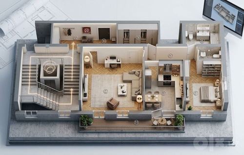 2-room apartment, 60 m²