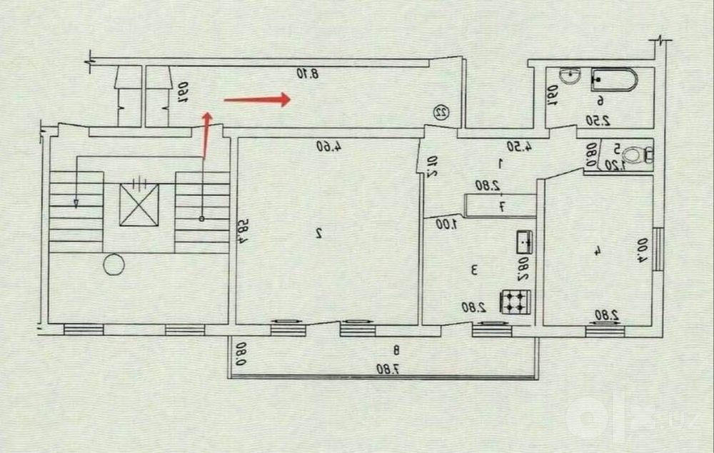 2-room apartment, 60 m², Tashkent, Mirzo Ulugbek District, for sale