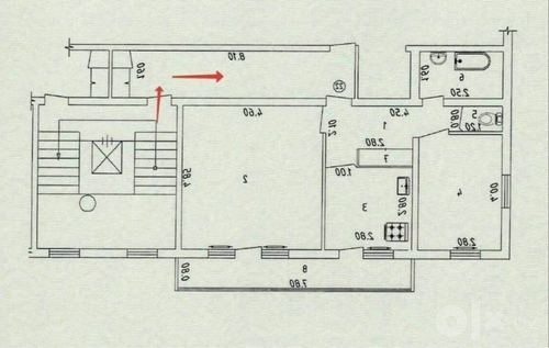 2-room apartment, 60 m²