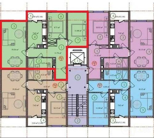 3-комнатная квартира, 64.17 м²