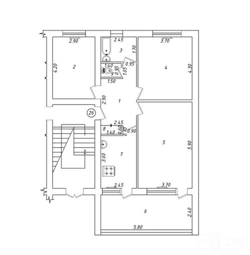3-комнатная квартира, 90 м²
