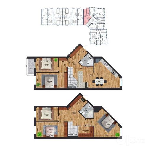 6-комнатная квартира, 168 м²