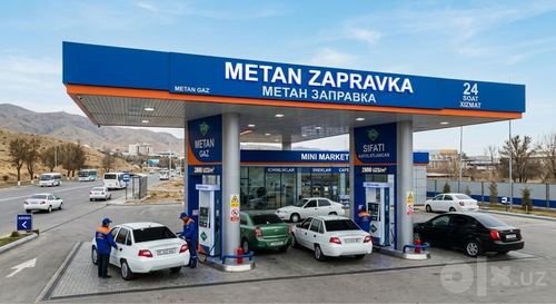 Действующая метан заправка | Хасанбой | 14 соток | 3 колонки