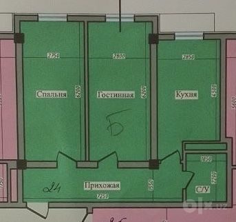 2-комнатная квартира, 65 м², Ташкент, Яккасарайский район, на продажу