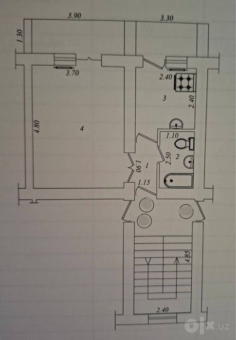 1-room apartment, 40 m²