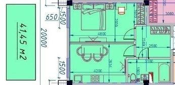 1-xonali kvartira, 42 m², Toshkent, Yunusobod tumani, sotuvga