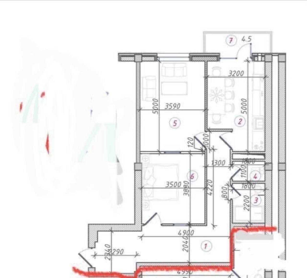 3-комнатная квартира, 80 м², Ташкент, Яккасарайский район, на продажу